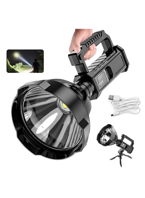 • كشاف High Power LED وباور بانك للطوارئ 2 في 1