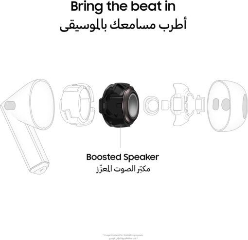 ⁦"	Samsung Galaxy Buds 3 Pro semi original Silver"⁩ - الصورة ⁦4⁩