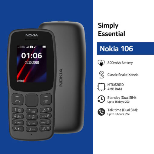 "	عرض شنطة الترند ضد السرقة - لون اسود Nokia 106 Dual SIM"