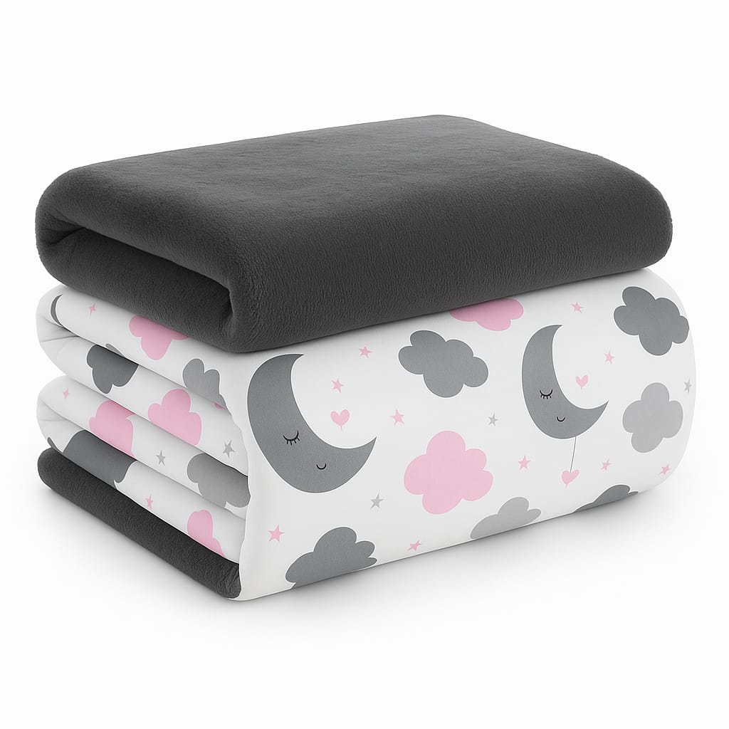 لحاف شتوي فرو رمادي نجوم و هلال 220 * 235 سم 4 لحاف شتوي فرو رمادي نجوم و هلال 220 * 235 سم - الصورة 4