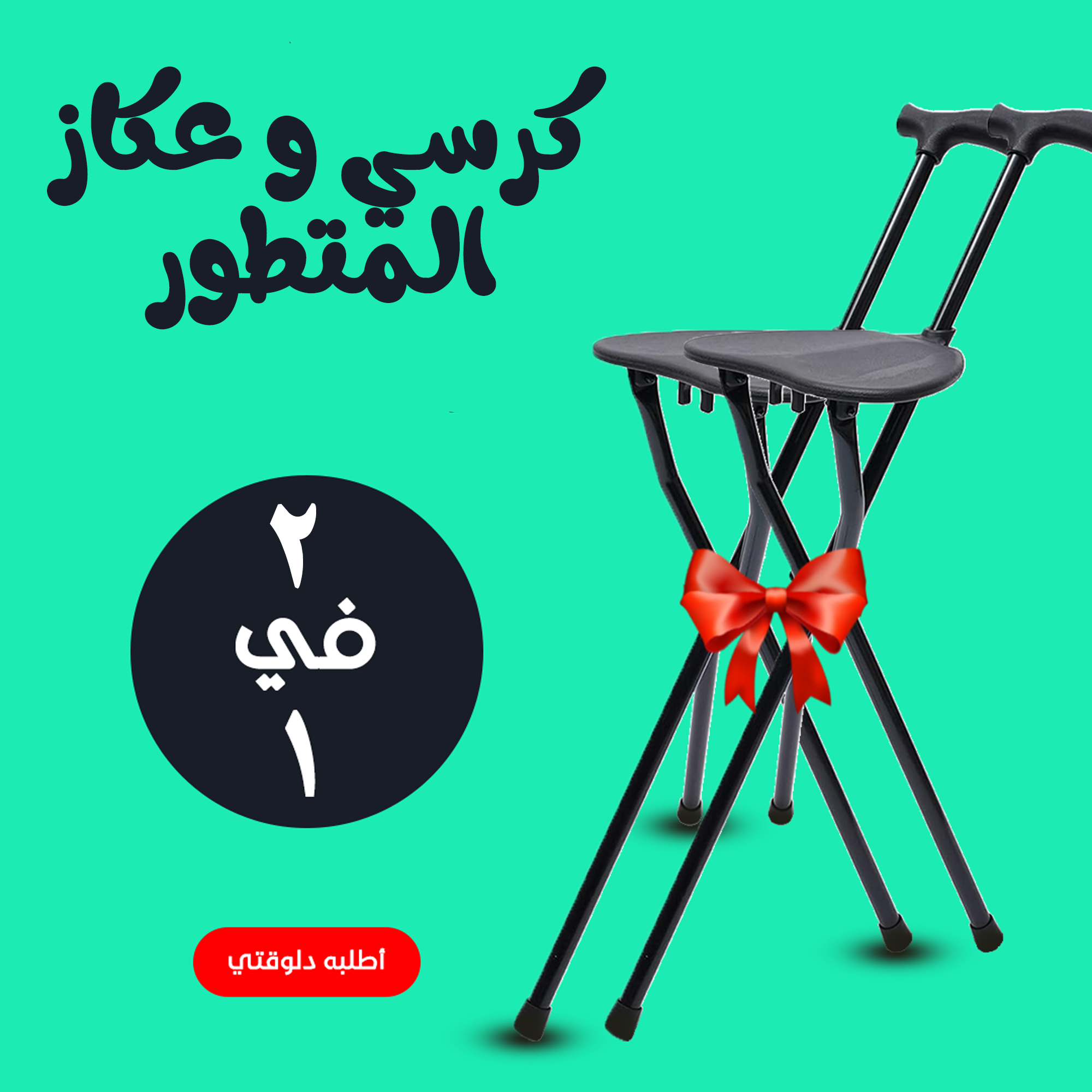 • عرض قطعتين كرسي و عكاز المتطور 7 • عرض قطعتين كرسي و عكاز المتطور - الصورة 8