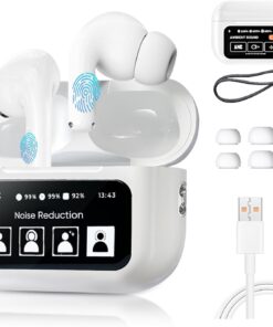 "	سماعة ذكيه مع شاشة A9  (لون ابيض)" (نسخة)