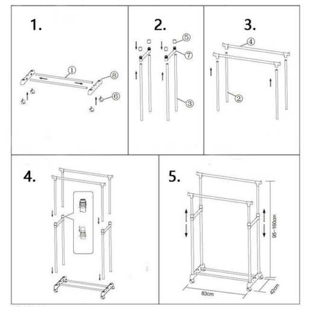 استاند ملابس زوجي 4 استاند ملابس زوجي - الصورة 4