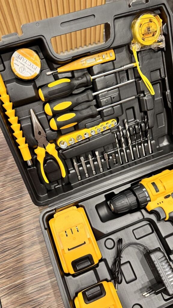 شنيور لاسلكى ببطاريتين 24 فولت بشنطة عده 6 شنيور لاسلكى ببطاريتين 24 فولت بشنطة عده - الصورة 6