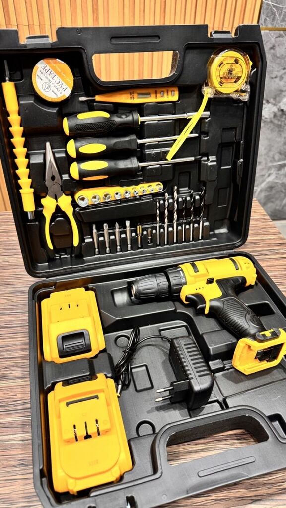 شنيور لاسلكى ببطاريتين 24 فولت بشنطة عده 3 شنيور لاسلكى ببطاريتين 24 فولت بشنطة عده - الصورة 3