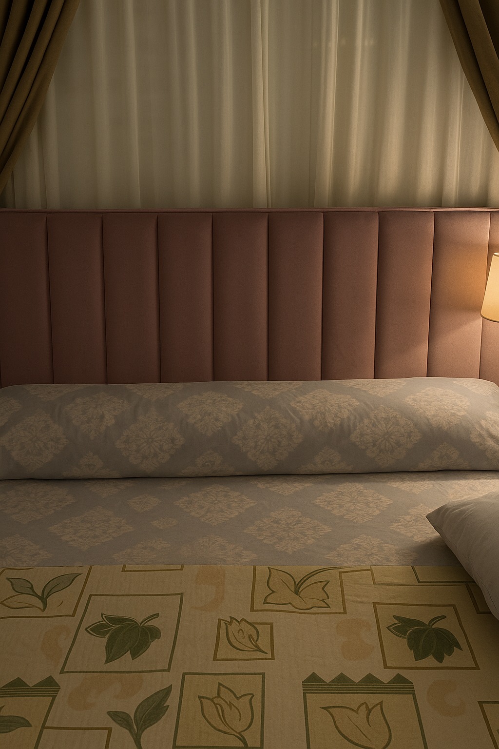 كفر ظهر السرير 160 سم بيج 1 كفر ظهر السرير 160 سم بيج