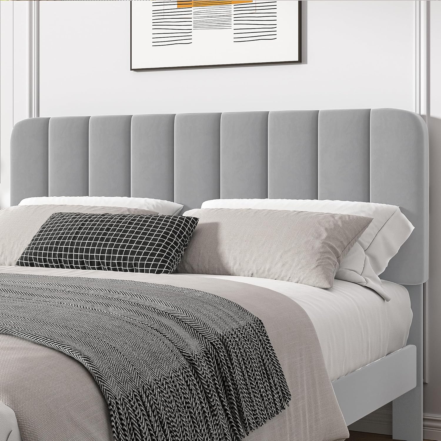 عرض كفر ظهر السرير 120 سم رمادي مع لحاف ايكيا الشهير 6 عرض كفر ظهر السرير 120 سم رمادي مع لحاف ايكيا الشهير - الصورة 6