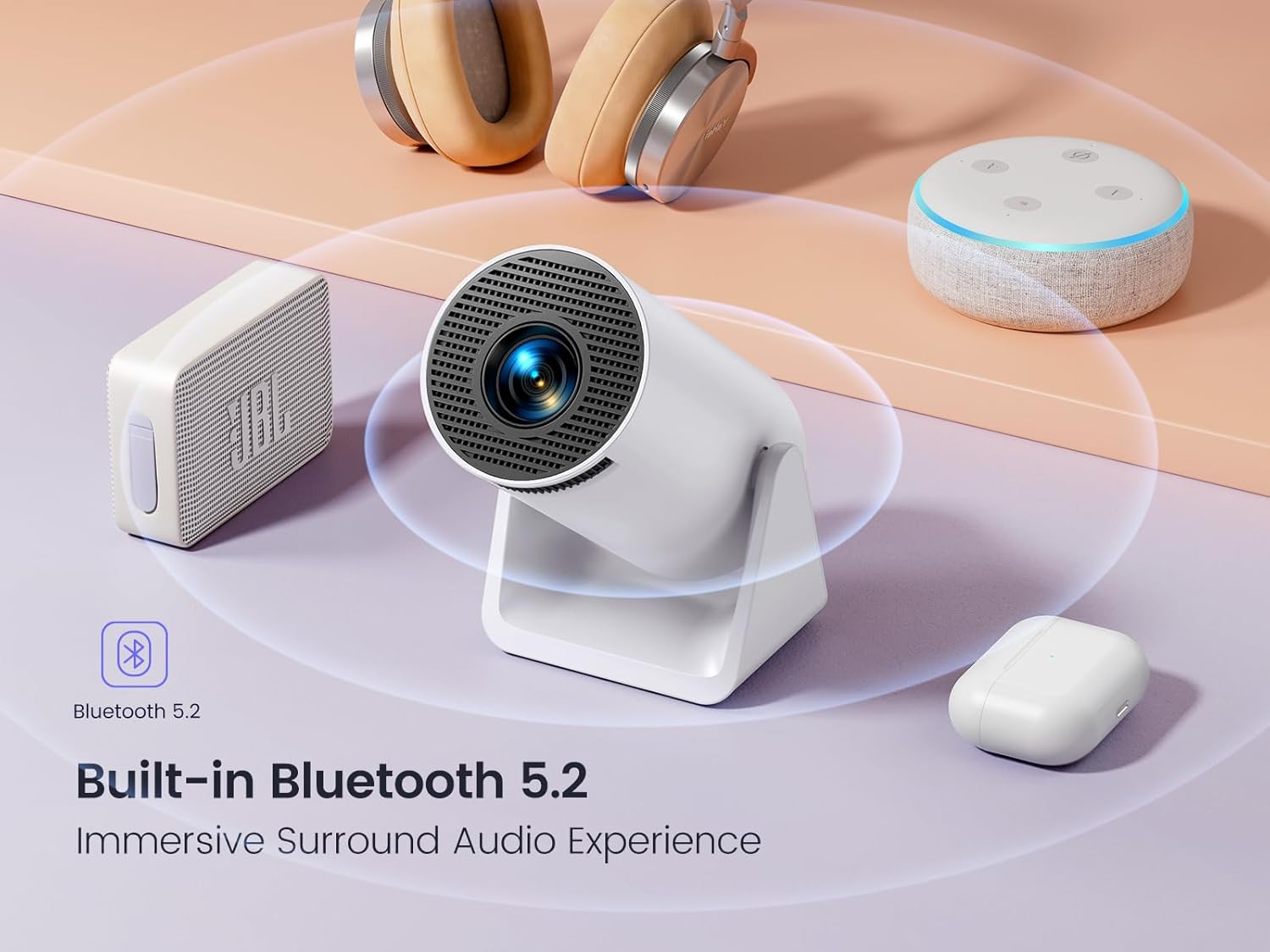 " جهاز عرض فيديو واي فاي - بروجيكتور LED" 10 " جهاز عرض فيديو واي فاي - بروجيكتور LED" - الصورة 10