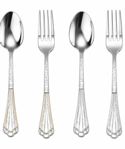 طقم معالق ارشيا 86 قطعه مع ضمان 3 سنين شكل سنبله ذهبي 9 c502ce5d 877a 4863 a675 d3c580feba40