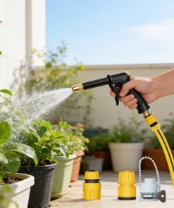 ⁦عرض : خرطوم ٥ متر و مسدس ضغط عالي + قطعتين إسفنجة تنظيف الزجاج⁩ - الصورة ⁦5⁩