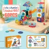 عرض قارئ الكروت التعليمي عربي وإنجليزي  + مقلمة بشاشة نوت باد  + مكعبات بناء 60 قطعة
