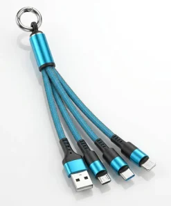 ⁦عرض باور بانك 10000 اسود + كيبل USB متعدد 4 في 1 شاحن سريع نايلون مع نوع A/USB C الى 65 واط⁩ - الصورة ⁦7⁩