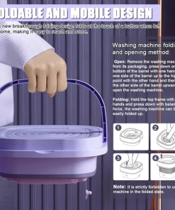 ⁦عرض الغسالة المحمولة التريند مع قطعتين مسحوق تسليك الأحواض⁩ - الصورة ⁦10⁩