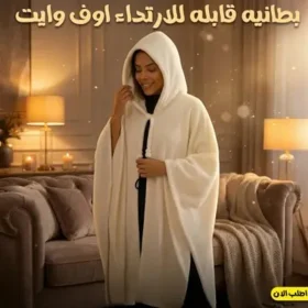 دكانك دوت كوم 31 صاعق ناموس USB + بطانيه قابله للارتداء اوف وايت